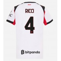 Stroje piłkarskie AC Milan Samuele Ricci #4 Koszulka Wyjazdowej dla damskie 2025-26 Krótki Rękaw